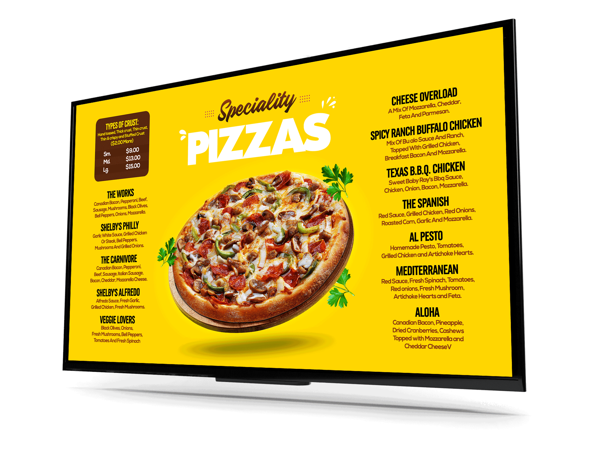 Pizza Menu Board Design by armansignage.com