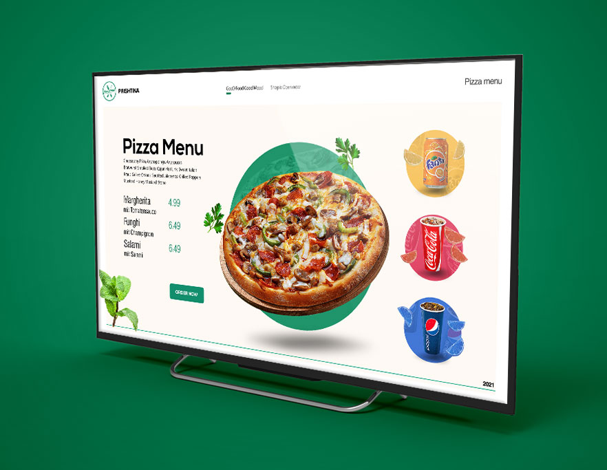 Pizza Digital menu Design armansignage.com
